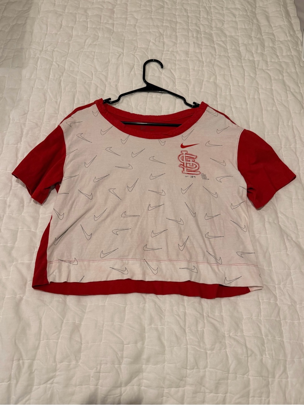 Nike Kids Red & White Short Sleeve Logo Tee